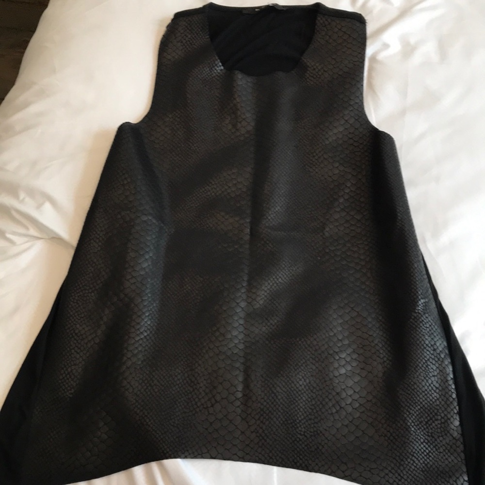 Black leather shirt size small